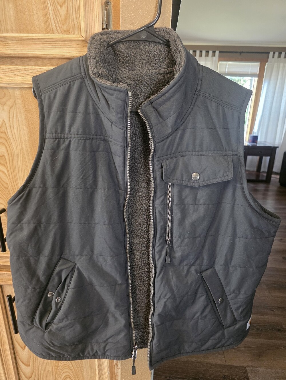 Carhartt Black Quilted Fleece-Lined Vest